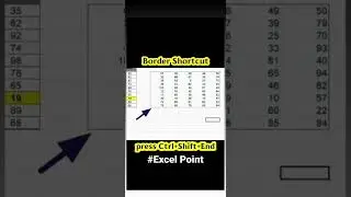 How to add border in excel data | excel border shortcut