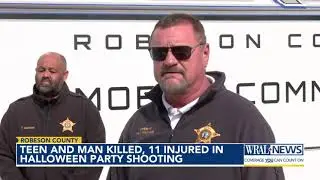 Teen and man killed, 11 injured in Halloween party shooting