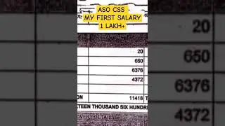 ASO CSS || My First salary Slip || 1lakh+ #ssc #aso #css #salary