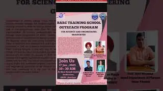 BARC Training School Outreach Program for Science and Engineering Graduates on 17/01/2025