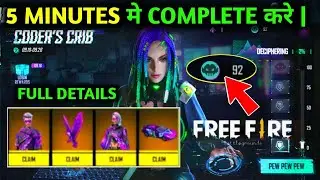 HOW TO COMPLETE CODER'S CRIB EVENT? FREE FIRE MOCO EVENT FULL DETAILS STEP BY STEP || FREE FIRE