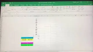 How To - Calculate Variance and Standard Deviation Using Excel Spreadsheets - Sample and Population