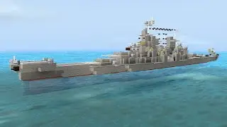 MINECRAFT USS MISSOURI BB-63 | 1:5 SCALE IOWA CLASS FAST-BATTLESHIP TUTORIAL |
