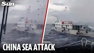 'Aggressive&rsquo; Chinese Ship ATTACKS Filipino boat with water cannons in South China Sea