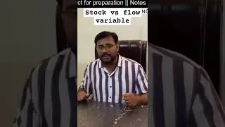 Stock vs flow variables in #economics
