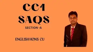cu eng hons cc1 saqs/short questions   sem1 @Literary chats