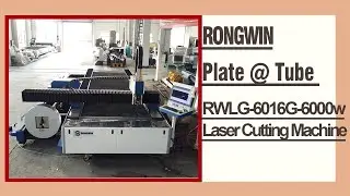 RONGWIN Hot Sale RWLG-6016G 6000W MAX Laser Source Pipe & Plate Laser Cutting Machine Cutting
