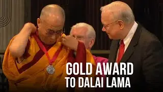 Gold award to Dalai Lama | Dalai Lama in west | recieved Gold award 