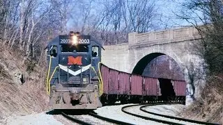 The HEAVIEST GP38's ever built! Monongahela 2003 2004 at three locations. 1990