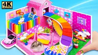 Amazing DIY! 🌈 Making a Miniature Dollhouse for Kitty 🐱💖 Garden, Pools & Playground! 🛁