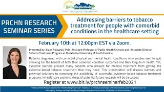 Addressing barriers to tobacco treatment for people with comorbid conditions in healthcare settings