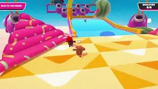Funny Fall Guys Video! Gato Roboto Cat Saves The Day on Fruit Chute! Ultimate Knockout Season 2 #11