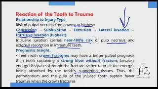 Pedodontics 5th lec 9 Reaction of the tooth to trauma ( part 2 ) 💙