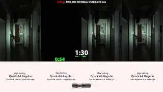 Quark AA 14500 vs NiMH beam shot time lapse