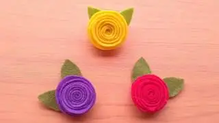 Mudahnya Membuat Bross Mawar dari Kain Flanel
