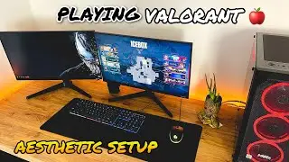 👉 playing VALORANT on an aesthetic SETUP 🌟
