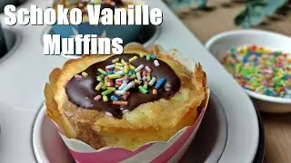 Rezept: Schoko Vanille Muffins / super fluffig und mega lecker