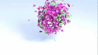 Sphere Shatter in 1024 pieces C4D
