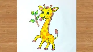 Giraffe Drawing | How To Draw Giraffe Step by Step for Beginners | Giraffe Drawing | Art Is My Soul🤗