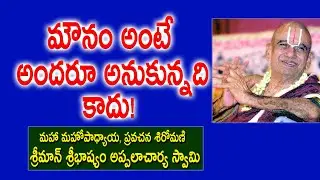 మౌనం అంటే అందరూ అనుకున్నది కాదు! | Sribhashyam Appalacharyulu | Ramayanam | Kopparapu Kavulu