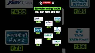 Renewable Energy Stocks jo paisa double kar denge! 💸 #shorts #tatapower #ntpc #adanipower