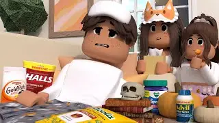 Dads RAINY FALL SICK DAY! *FLU* | Roblox Bloxburg Bilingual Roleplay