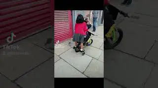 back to school days. lucky sister pick by little Kano with bike❤️❤️❤️
