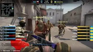 ESports - CS:GO, Ukraine vs AGO, WESG 2018 World Finals (13th of March 2019), Dust2 - Map 2
