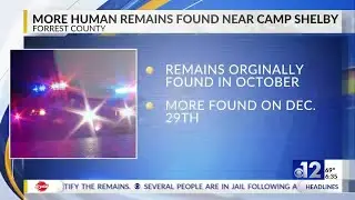 More human remains found near Camp Shelby