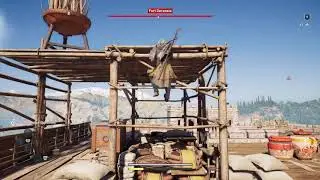 Assassin's Creed&reg; Odyssey ps4 pro. Burning war supplies. Fort Geraneia