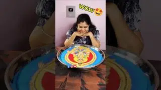 🤩 full video Link🔗👆🏻#ayyappa #floatingart #revathiartist #waterrangoli #devotional #rangoli #revathi