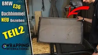 BMW E36 Headliner Reupholstering / Sunroof Fabric Removal PART 2
