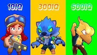 10IQ vs 300IQ vs 600IQ BrawlStars Funny Moments REDPOOL