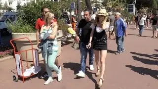 Capucine Anav comes out of the Martinez beach in Cannes