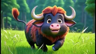Gaur Horns Go Charge Charge Charge | Animal Nursery Rhyme | Kids Songs | Baby Music