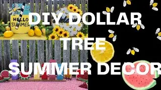 Diy Dollar Tree Summer Diys/Budgetfriendly/BeginnerFriendly/Farmhouse/Signs/Bees/Watermelon/Lemon