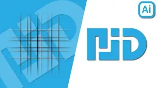 How To Draw (P.J.D) Letter Logo Design in Illustrator Cc || Grid Logo Design
