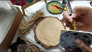 Handmade Coaster Set | Mandala Design | By @prettylittleartly