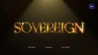 Gold Text Animation | Luxurious Metallic Title Reveal ( After Effects )