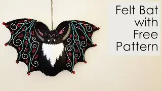 Spooky Cute Felt Bat Decorations - Free Pattern!