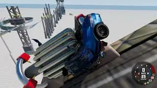 7 Cars Stress Test on a Custom Track | BeamNG Drive