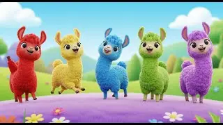 Five Little Llamas Spit Spit Spit | Funny Animal Song & Nursery Rhymes