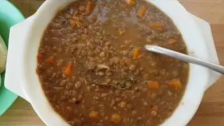 Easy Lentil Soup Recipe. Mauritian Lenti Noire. Black Lentil Soup