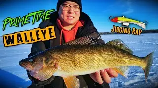 Insane Prime Time Walleye Bite on Last Mountain Lake Ice Fishing