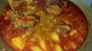 Potato boiled & karfu fish curry#aluk rugui aa songmani belaino kothok