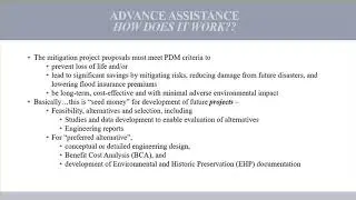 FEMA Pre Disaster Mitigation (PDM) Advanced Assistance grant - Part 1 of 3