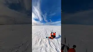 Just perfect wheather, wind sun and  fun #finland #snowkiting #kitesurfing #shortswithcamilla #kite