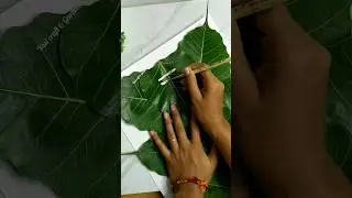 How to make Ganesh ji with peepal leaf #diy  #peepaltree #ganpati #ganpatibappamorya