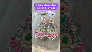 Beautiful 2-Tone Silver Oxidized Earrings from Meesho | Affordable Fashion #trending #festivevibes