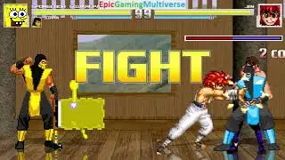 SpongeBob SquarePants And Mortal Kombat Characters VS Jin The Demon In A MUGEN Match / Battle